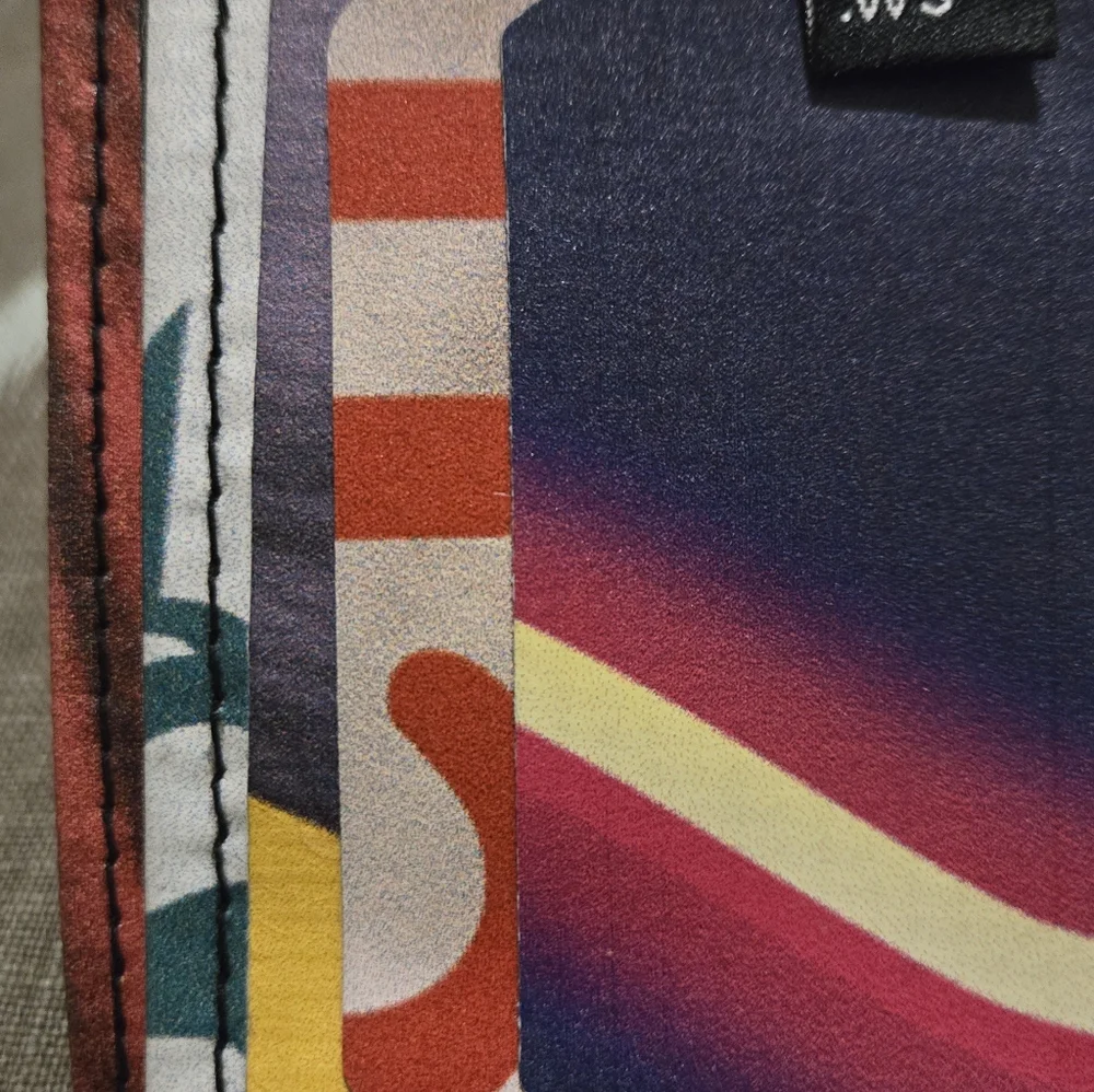 Kool Recycled Bifold From Barcelona.Abstract Art Wallet. New. Originally 120